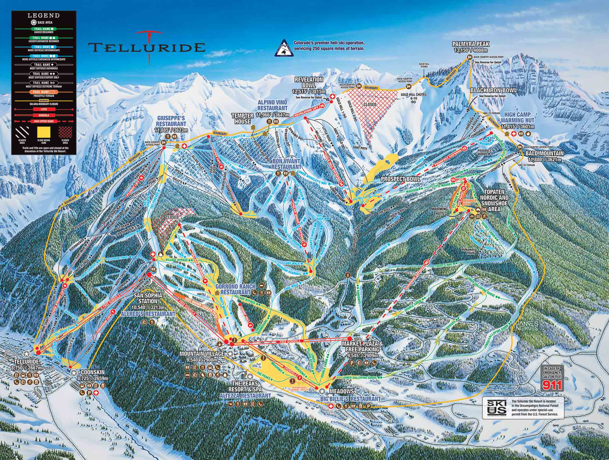 Telluride Trail Map