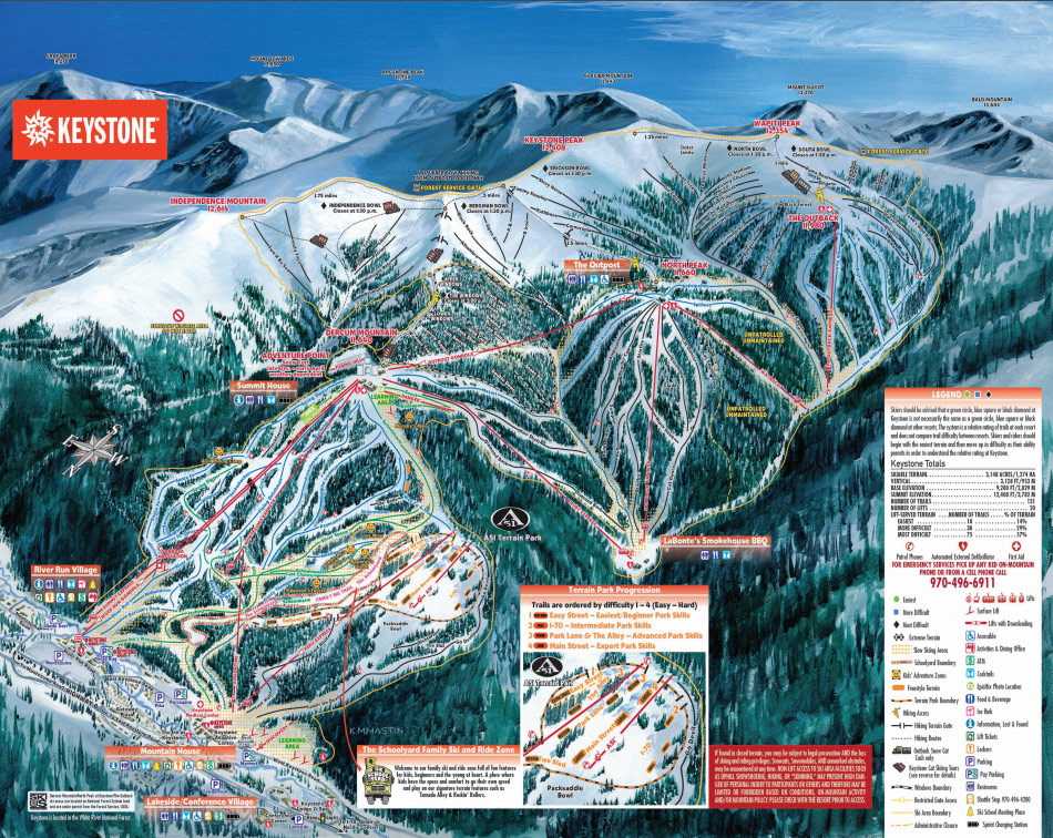 Northstar Trail Map. Keystone Trail Map (Click to